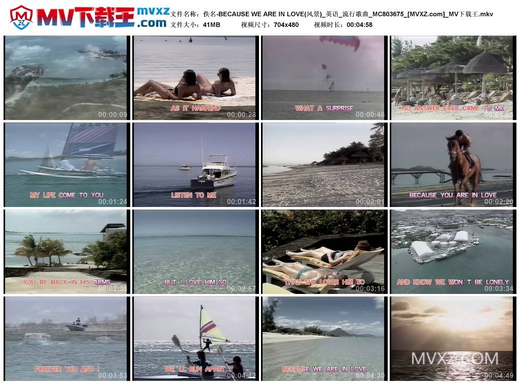 佚名-BECAUSE WE ARE IN LOVE(风景)_英语_流行歌曲_MC803675